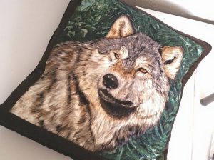 wolf pillow sham