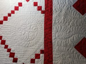 Red and white classic quilt